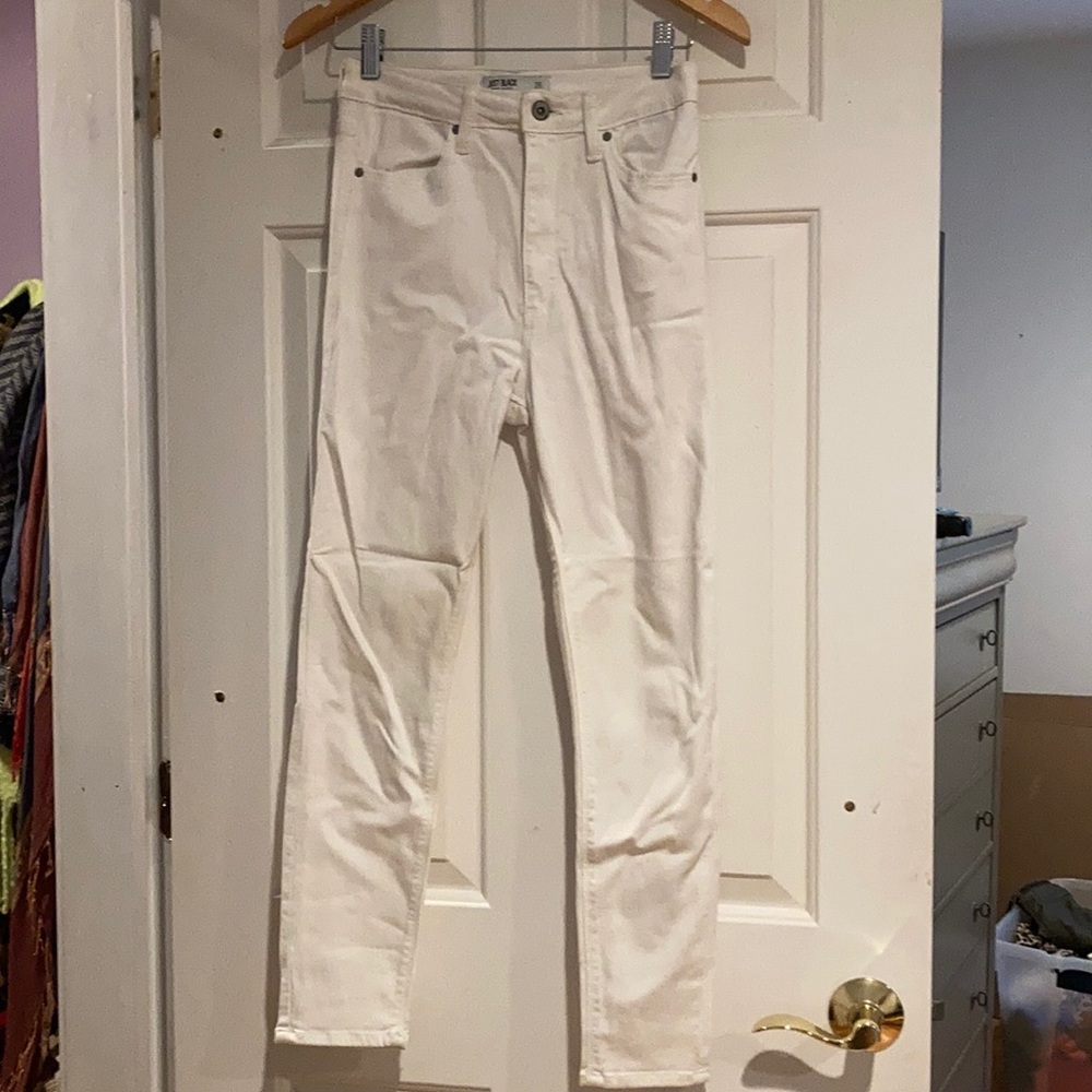 Just Black white high waisted jeans